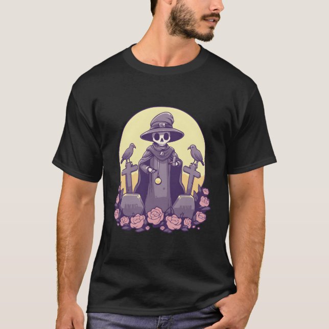 Camiseta Kawaii Pastel Gótico Witchen Death Grim Reaper (Anverso)