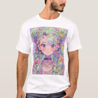 Kawaii Pastel Harajuku Anime Chica con trenzas