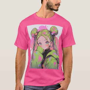 Camiseta Kawaii Pastel Splatter Anime Chica