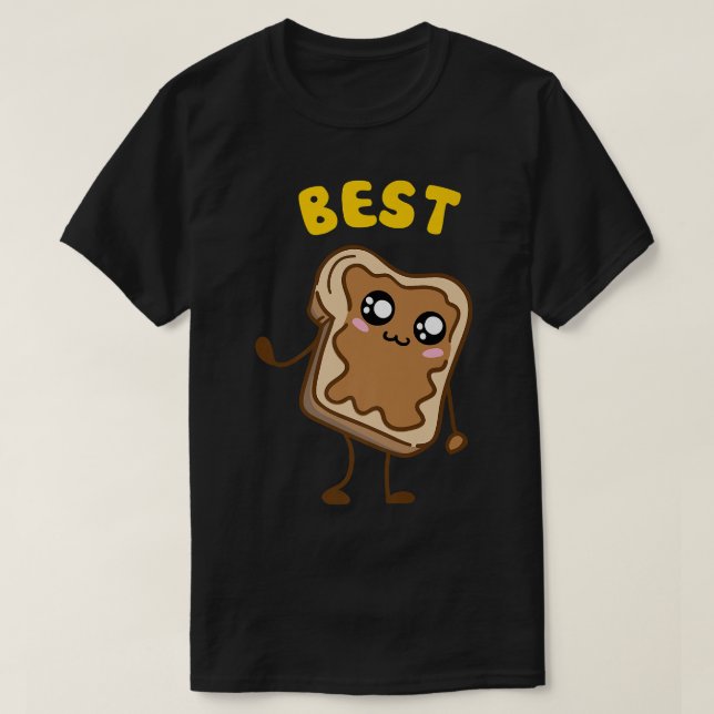 Camiseta Kawaii Peanut Butter Jelly 12 BFF Mejor amigo Mat (Diseño del anverso)