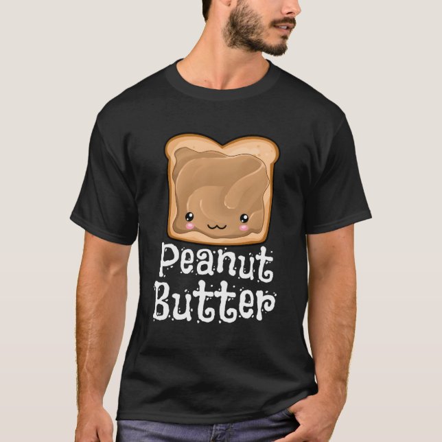 Camiseta Kawaii Peanut Butter Jelly Pbj Halloween Twins (Anverso)