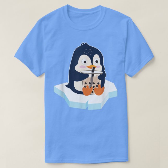Camiseta Kawaii Penguin Bubble Tea Boba Tea Cute Penguin  (Diseño del anverso)