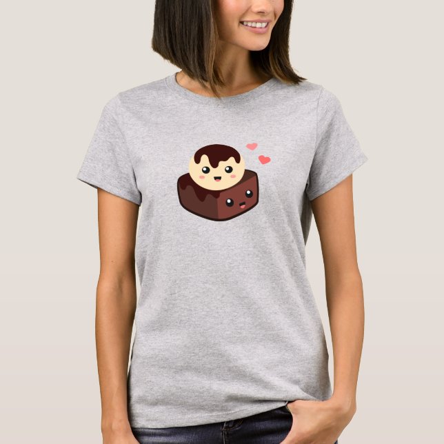 Camiseta Kawaii Personalizado de Crema de Hielo de Vainilla (Anverso)