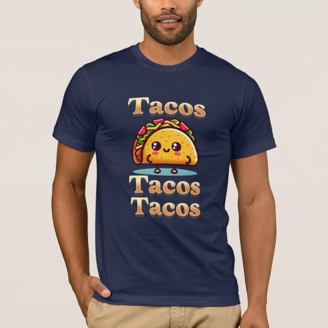 Camiseta Kawaii Personalizado Tacos (Anverso)