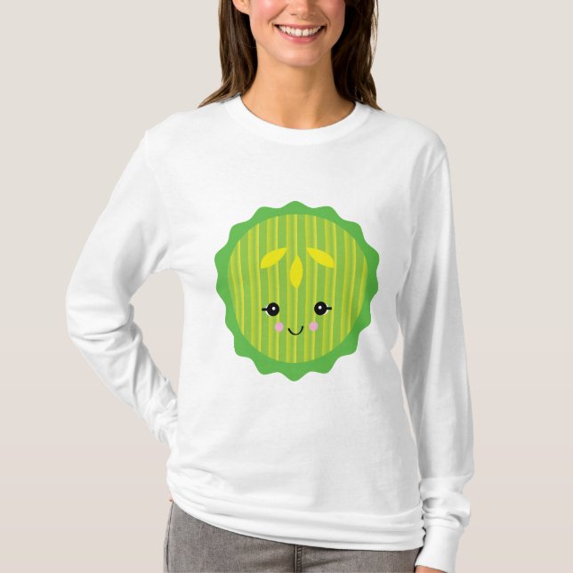 Camiseta kawaii pickle slice (Anverso)