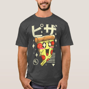 Camiseta Kawaii Pizza Cute Amantes de la pizza japonesa de 