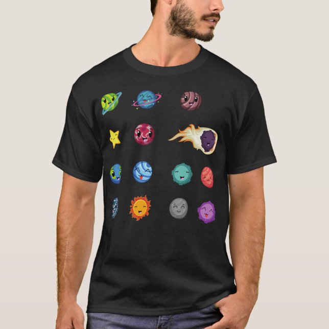 Camiseta Kawaii Planet Pack (Anverso)