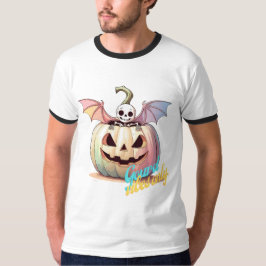 Camiseta Kawaii Pumpkin Skeleton