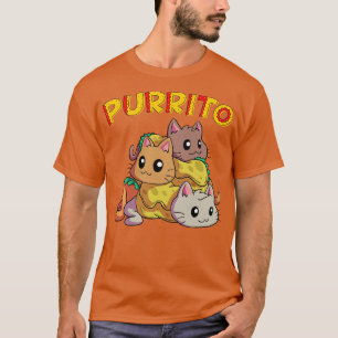 Camiseta Kawaii Purrito Pirámide Funny Gato Burrito Foo