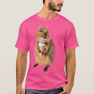 Camiseta Kawaii Quokka Comiendo Helado Cono