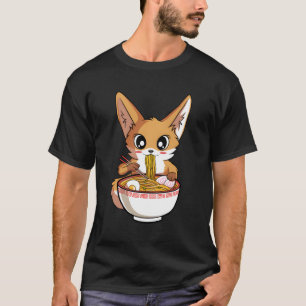 Camiseta Kawaii Ra Fox, Anime japonés de fideos