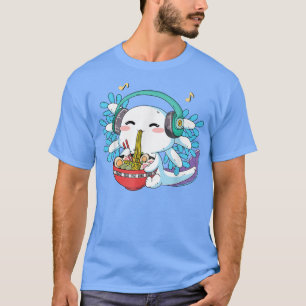 Camiseta Kawaii Ramen Axolotl Chicas adolescentes japoneses
