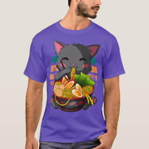 Camiseta Kawaii Ramen Cat, un anónimo anime japonés con fid