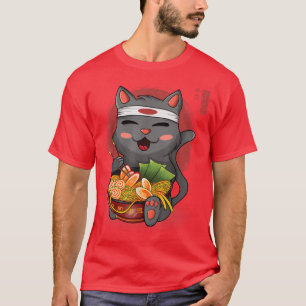 Camiseta Kawaii Ramen Cat, un anónimo anime japonés con fid