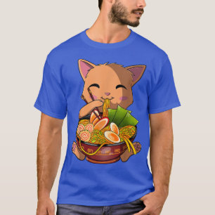 Camiseta Kawaii Ramen Cat, un anónimo anime japonés con fid