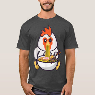 Camiseta Kawaii Ramen Cute Anime Chicken Otaku Japonés Noo