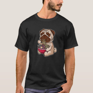 Camiseta Kawaii Ramen Cute Anime Dog Pub Noodles Japoneses 