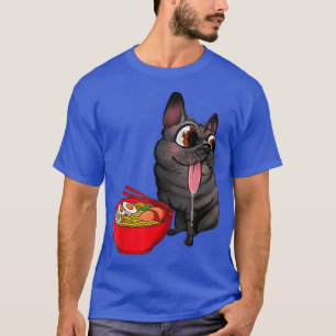 Camiseta Kawaii Ramen Cute Anime Dog Pug Noodles Japoneses