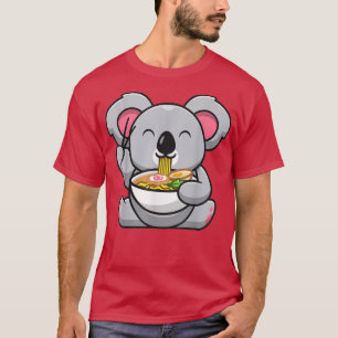 Camiseta Kawaii Ramen Cute Anime Koala Otaku Fideo Japonés