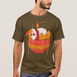 Camiseta Kawaii Ramen Cute Perro Anime Corgi Fideos Japones