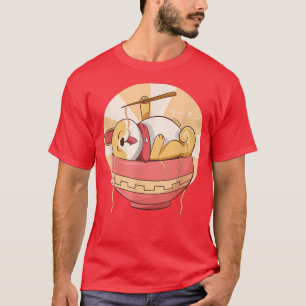 Camiseta Kawaii Ramen Cute Perro Anime Corgi Fideos Japones