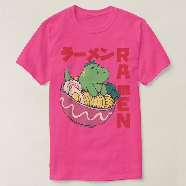 Camiseta Kawaii Ramen Dinosaur (Diseño del anverso)
