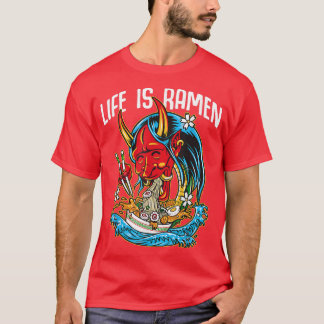 Camiseta Kawaii Ramen es vida Tazón de fideos japonés Kanji