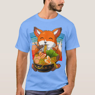 Camiseta Kawaii Ramen Fox, un anime divertido de los fideos