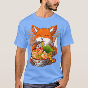 Camiseta Kawaii Ramen Fox, un anime divertido de los fideos