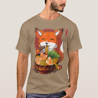 Camiseta Kawaii Ramen Fox, un anime divertido de los fideos