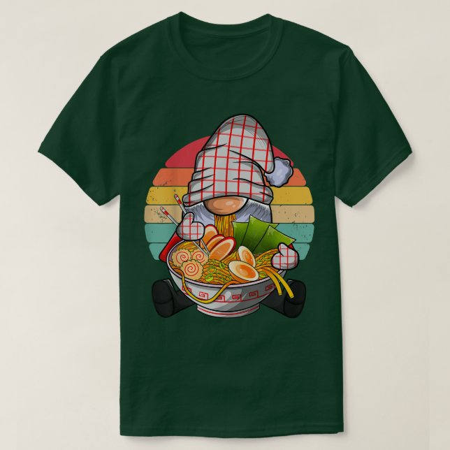 Camiseta Kawaii Ramen Gnome, japonés indio divertido de los (Diseño del anverso)