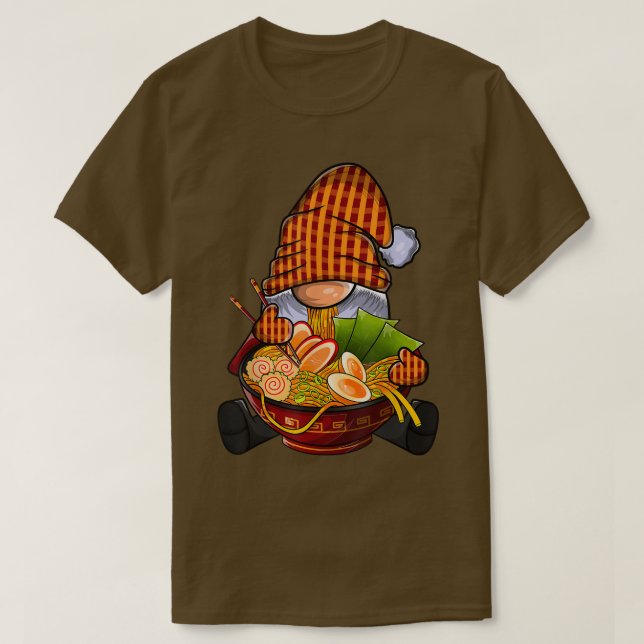 Camiseta Kawaii Ramen Gnome, japonés indio divertido de los (Diseño del anverso)