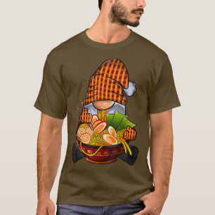 Camiseta Kawaii Ramen Gnome, japonés indio divertido de los