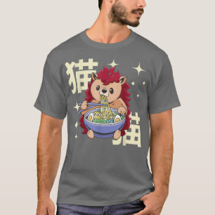 Camiseta Kawaii Ramen Hedgehog - Otaku Anime Manga