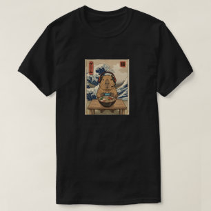 Camiseta kawaii ramen japonés Capybara juegos retro