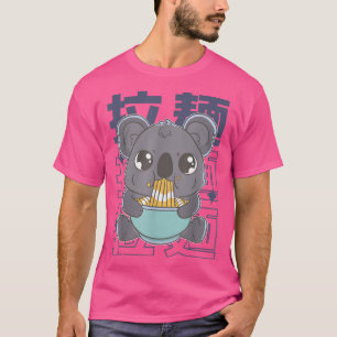 Camiseta Kawaii Ramen japonés con fideos animales aburridos