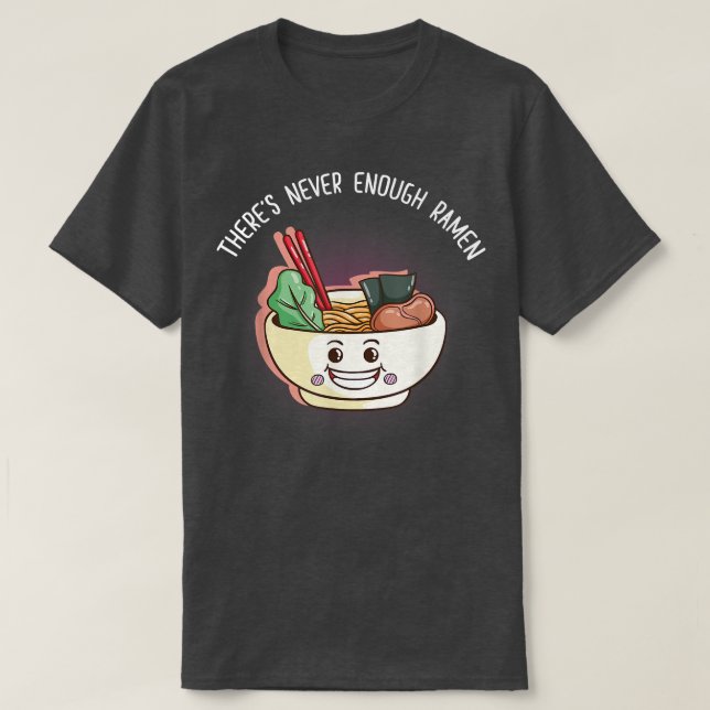 Camiseta Kawaii Ramen japonés: fideos animales aburridos de (Diseño del anverso)