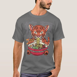 Camiseta Kawaii Ramen japonés: fideos animales aburridos no