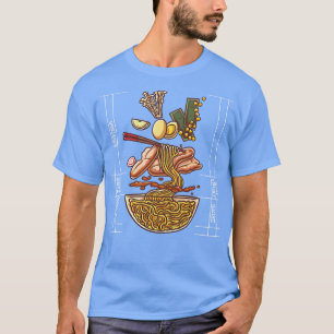 Camiseta Kawaii Ramen japonés retro Hombres mujeres gracios