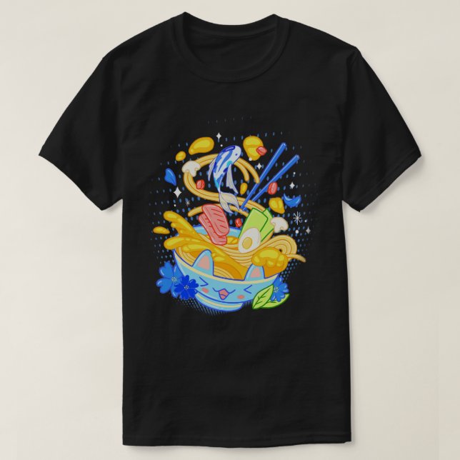 Camiseta Kawaii Ramen Noodle Bowl Otaku (Diseño del anverso)