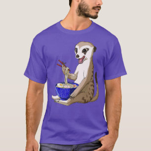 Camiseta Kawaii Ramen Noodles Meerkat