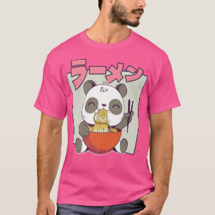 Camiseta Kawaii Ramen Panda - Otaku Anime Manga750