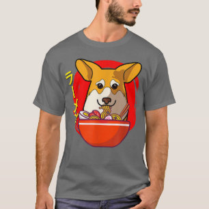 Camiseta Kawaii Ramen Welsh Corgi Fideos Japoneses 648