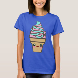 Camiseta Kawaii Rave Ice Cream Cone Rainbow Tie Dye
