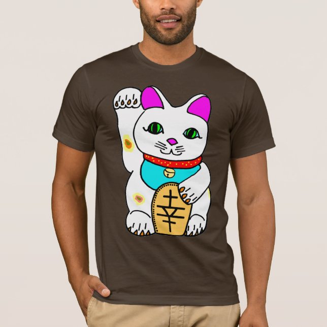 Camiseta Kawaii Rave Lucky Cat Maneki Neko (Anverso)