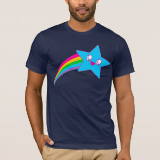 Camiseta Kawaii Rave Neon Star Rainbow