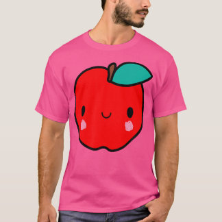 Camiseta Kawaii Red Apple Para Niños Unisex Style Boys And