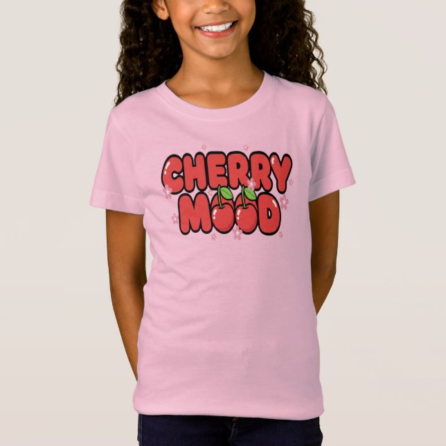 Camiseta Kawaii Red Cherry Vibes Cute Girly Aesthetic (Anverso)
