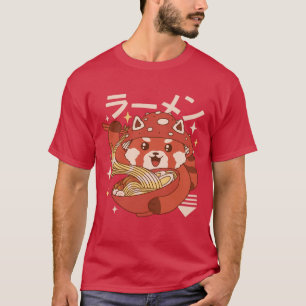 Camiseta Kawaii Red Panda Ramen