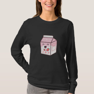 Camiseta Kawaii Retro De Vaca Japonesa De Fresa